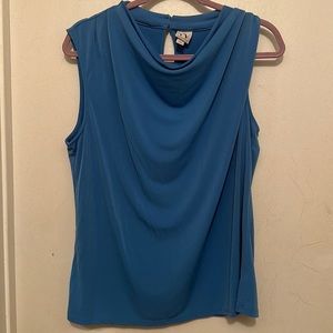 Worthington Womens Cowl Neck Sleeveless Blouse